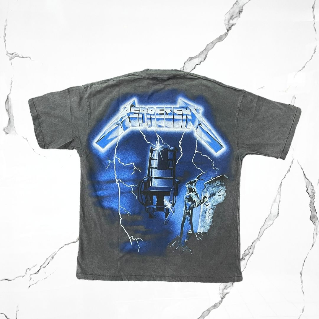 Represent Metallica Ride The Lightning SS Vintage Grey T-shirt - Urban Utility