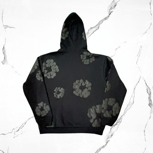 Denim Tears Black Monochrome Hoodie - Urban Utility