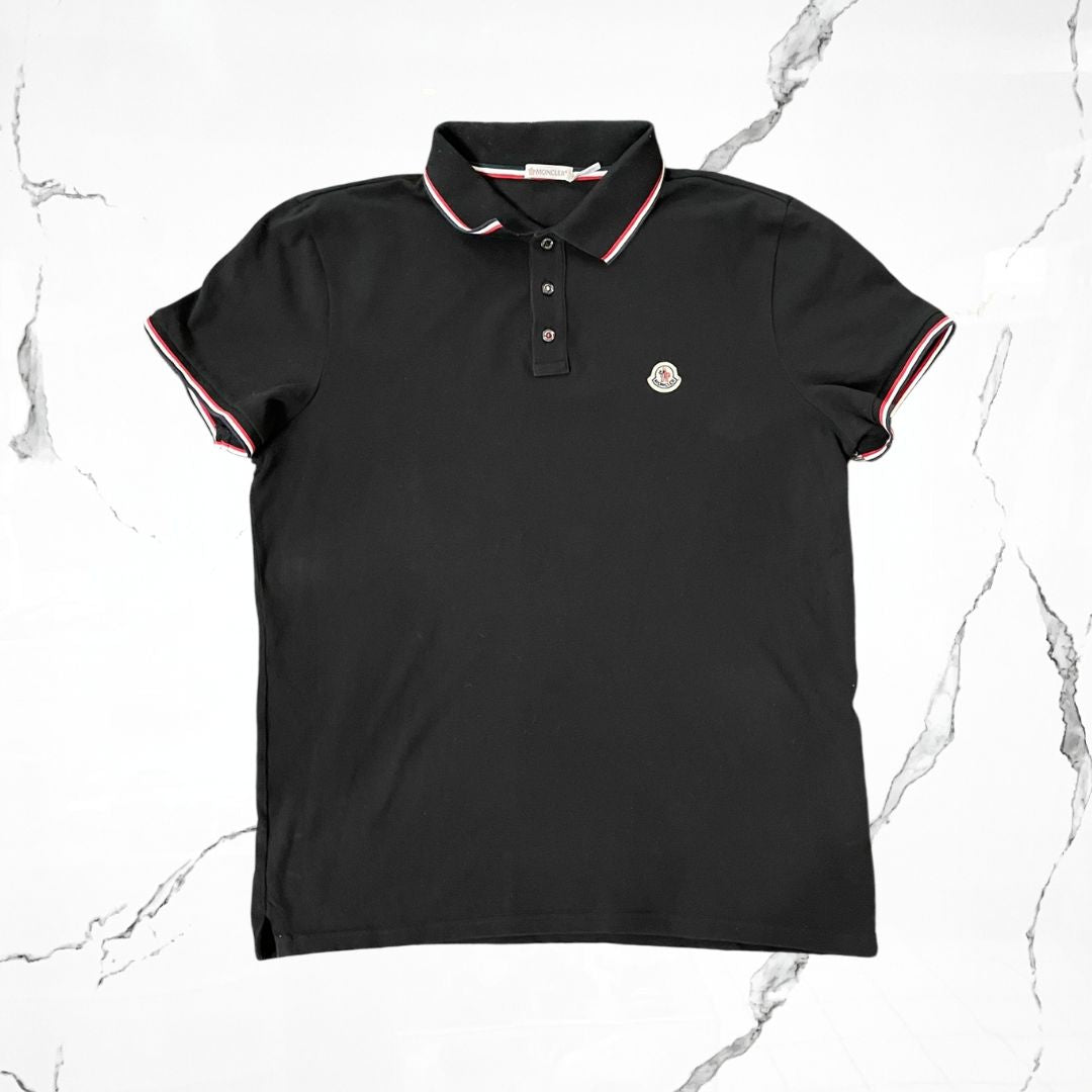 Moncler Vintage Polo Black T-shirt (De Uso) - Urban Utility