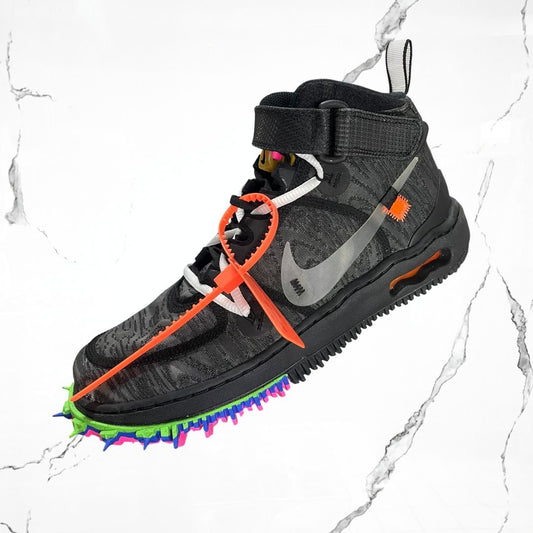 Nike Air Force 1 Mid Off - White Black (De Uso) - Urban Utility