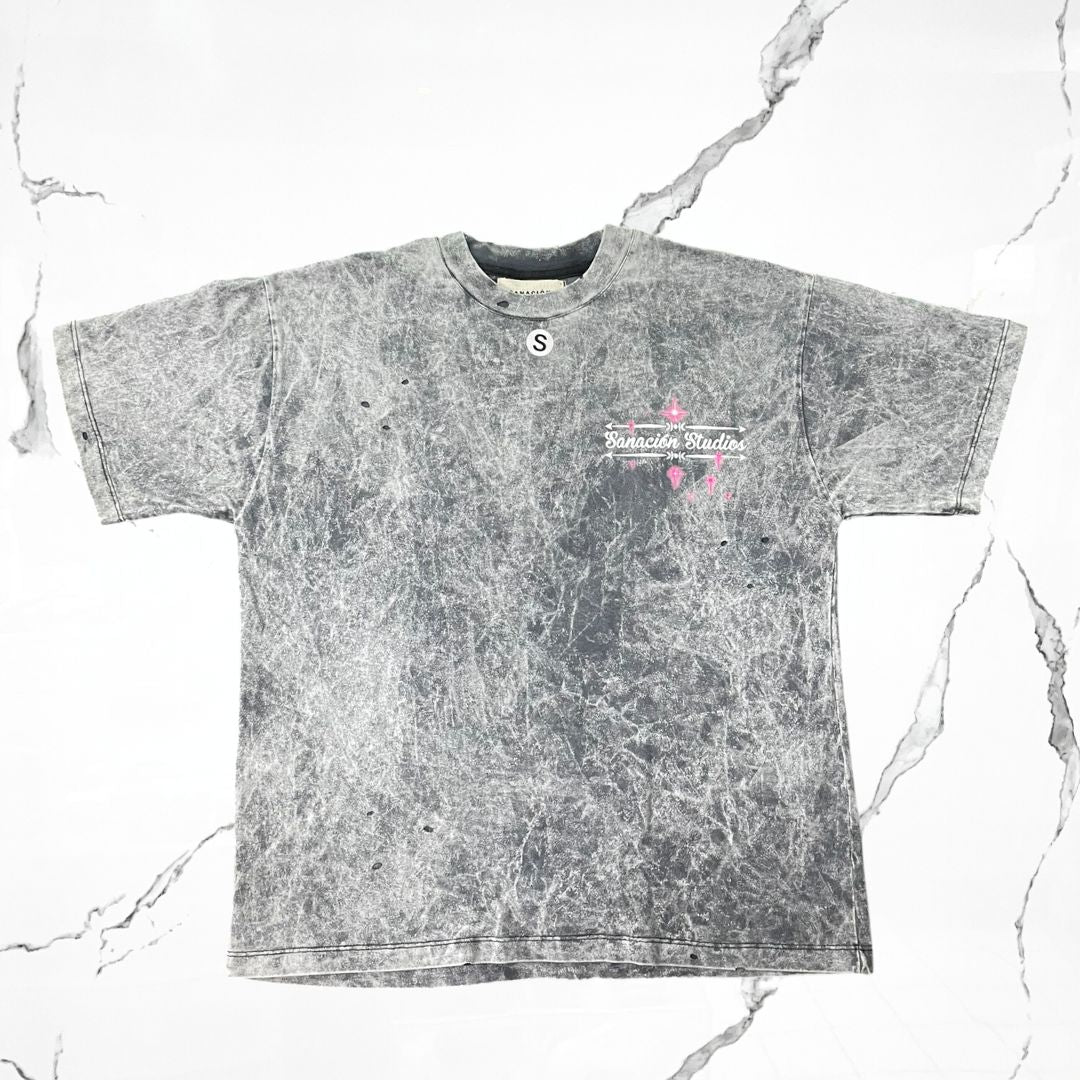 Sanación Studios Washed Black Pink T-shirt - Urban Utility