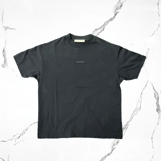 Essentials Jet Black Logo Metallic T-shirt - Urban Utility