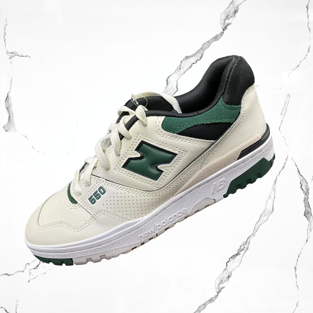 New Balance 550 Sea Salt Pine Green - Urban Utility