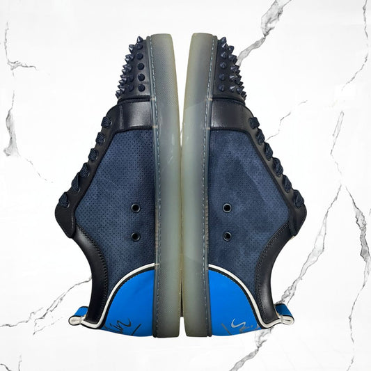 Christian Louboutin Spikes Flat Fun Junior Dark Blue (De Uso) - Urban Utility