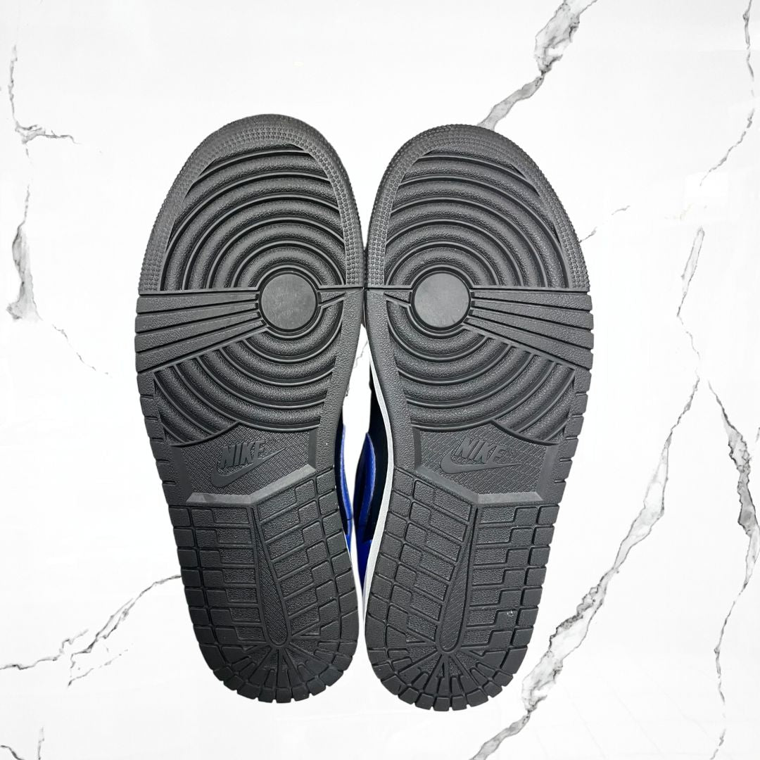 Jordan 1 Mid Hyper Royal Tumbled Leather (De Uso) - Urban Utility