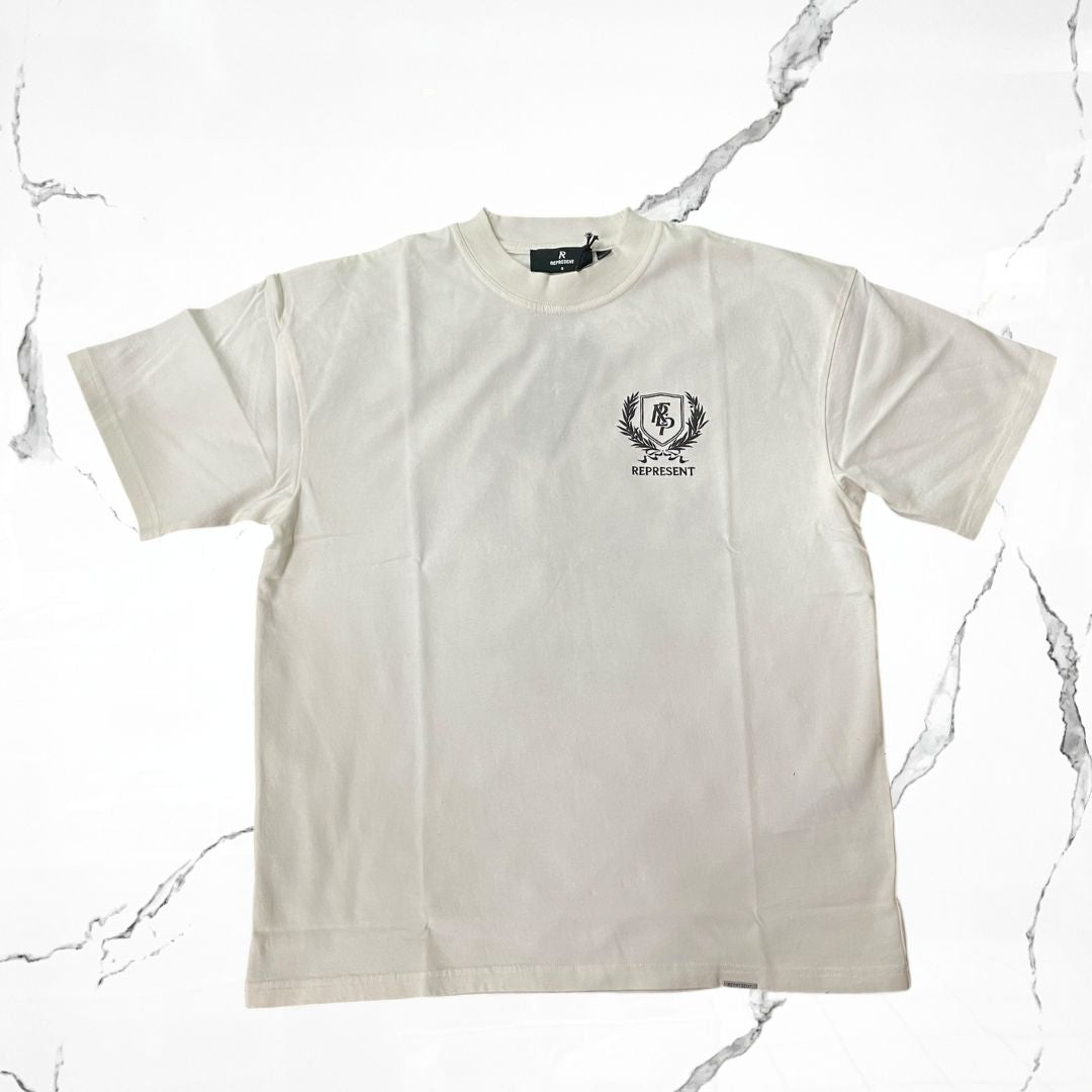 Represent Crest Flat White T-shirt - Urban Utility