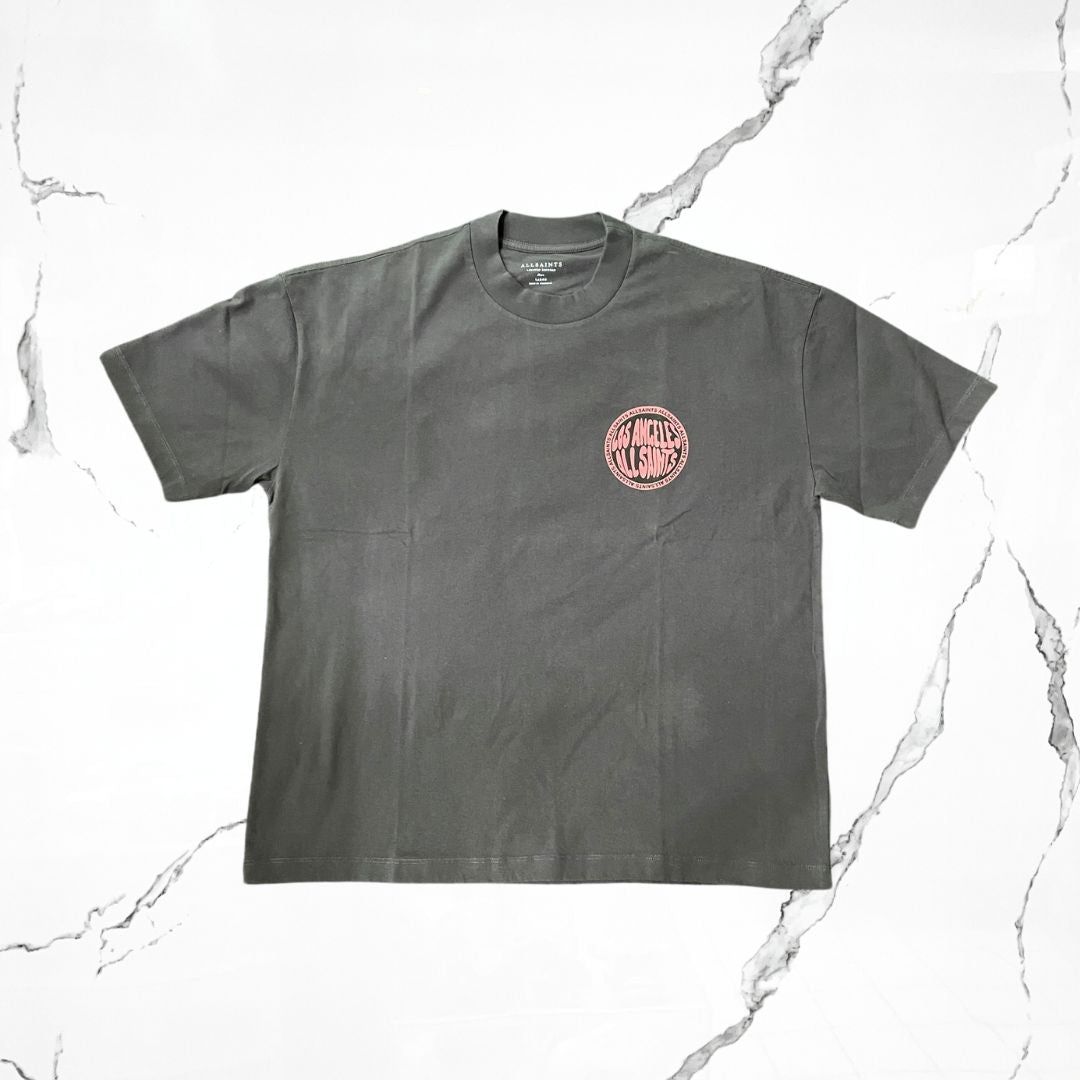 All Saints Los Angeles SS Crew Washed Black T-shirt - Urban Utility