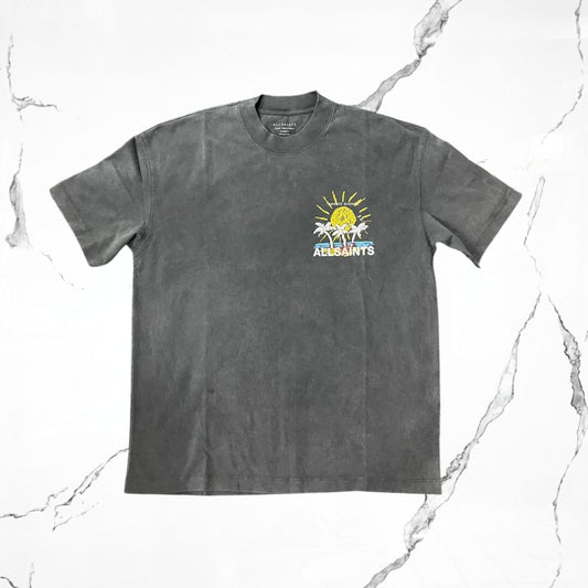 All Saints Cove SS Crew Washed Black T-shirt - Urban Utility