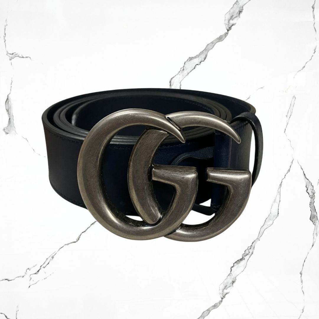 Gucci Initiales Navy Belt (De Uso) - Urban Utility
