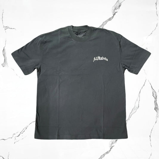 All Saints Descent SS Crew Washed Black T-shirt - Urban Utility