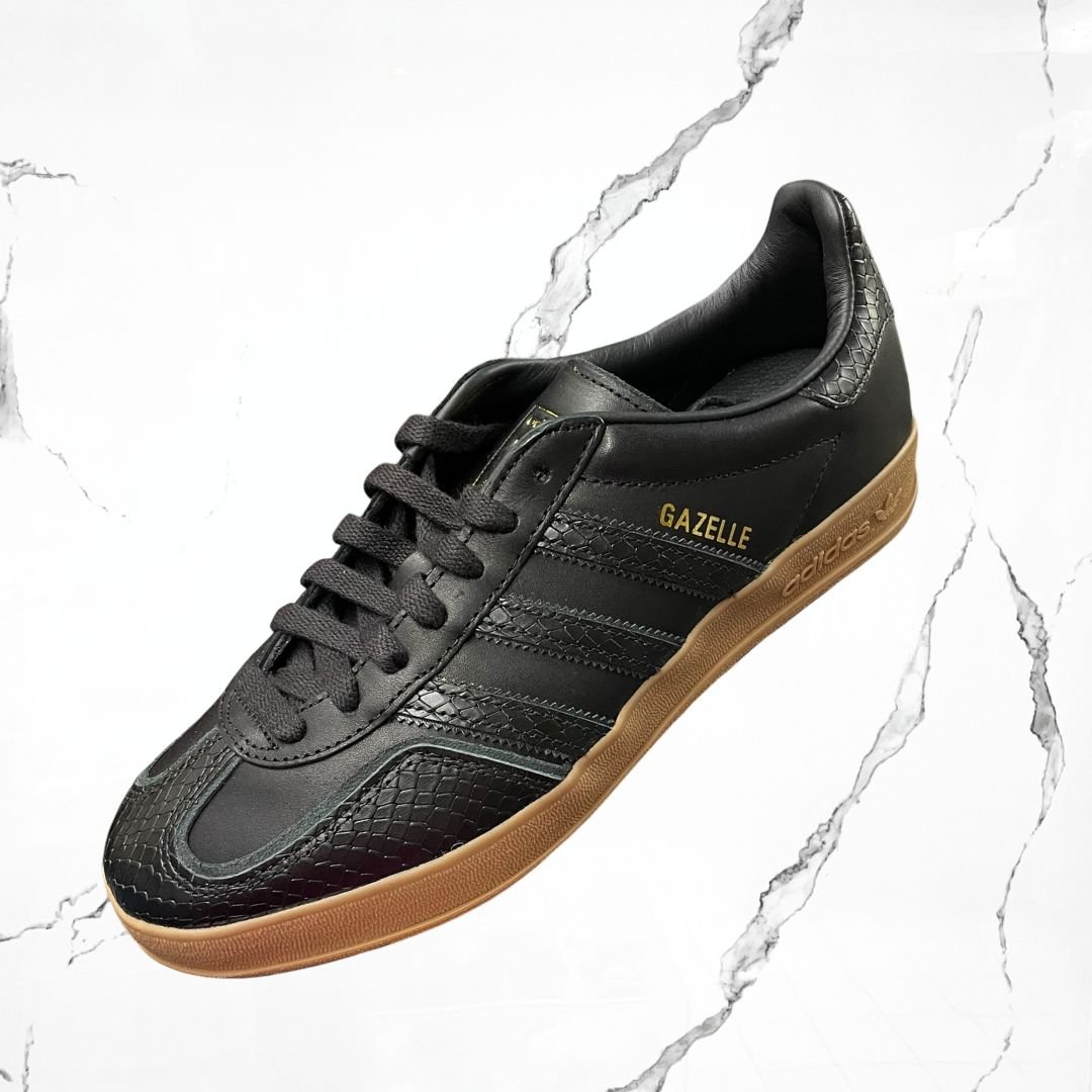 adidas gazelle silver green womens Adidas Gazelle Indoor Core Black Snakeskin – Urban Utility