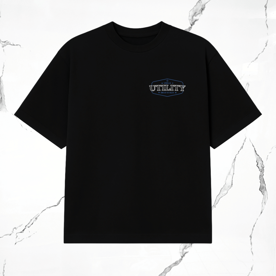 Urban Utility Carta Alta Negro Azul T-Shirt - Urban Utility