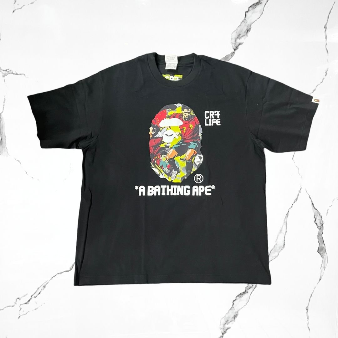 BAPE x CR7 Life Comic Graphic A Bathing Ape Black T-Shirt - Urban Utility