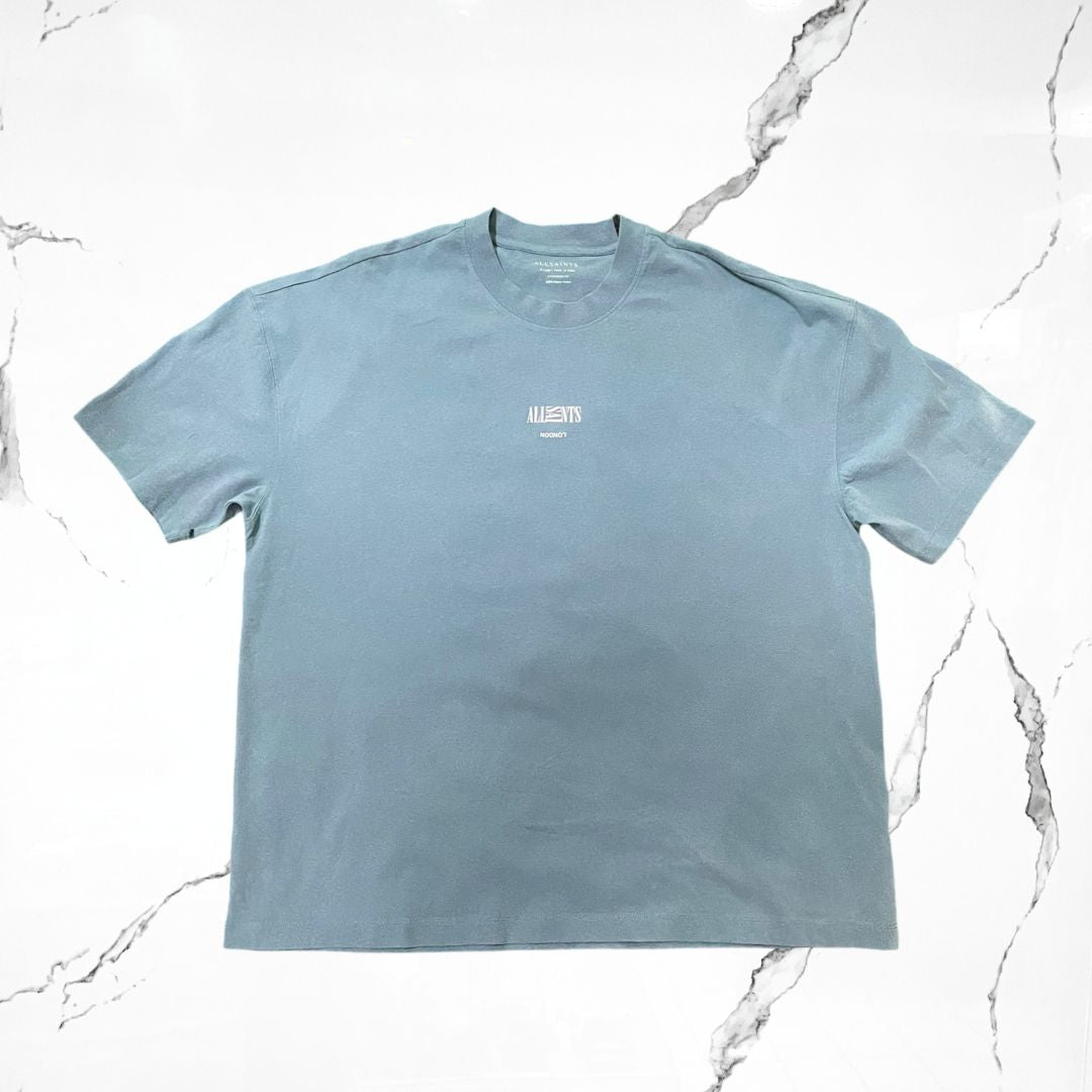 All Saints Burman SS Crew Eris Blue T-shirt - Urban Utility