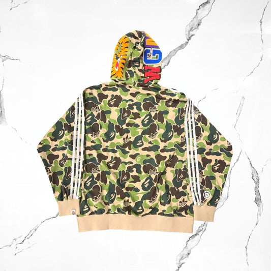 Adidas x BAPE Relaxed Fit Track Camo Shark Full Zip Hoodie - Urban Utility