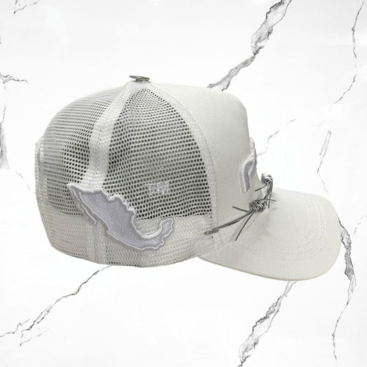Palida Trucker Hat Box Logo Full White Cap - Urban Utility