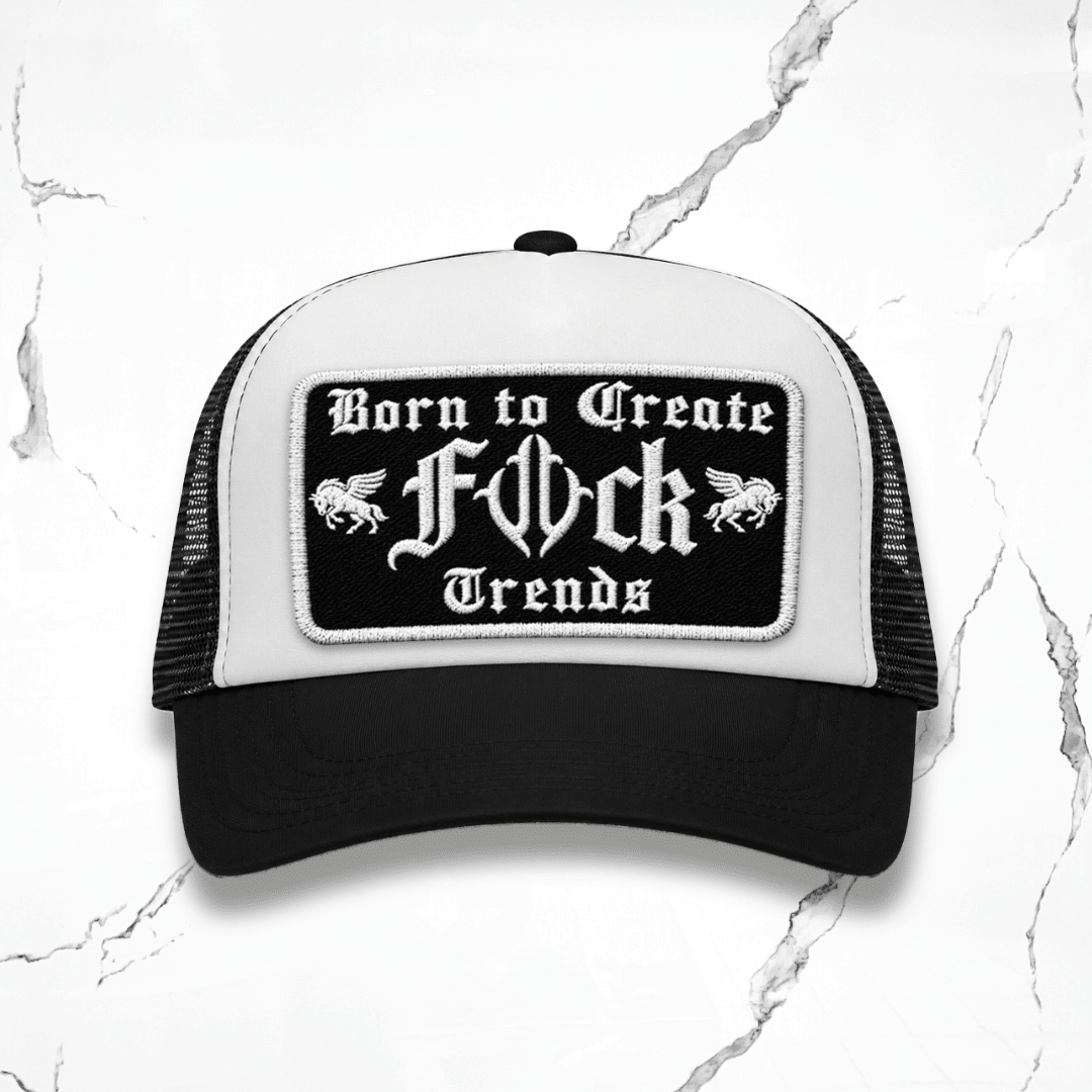 Utility Fck Trends White Black Snapback Trucker Cap - Urban Utility