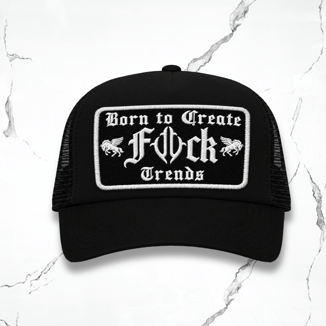 Utility Fck Trends Black Snapback Trucker Cap