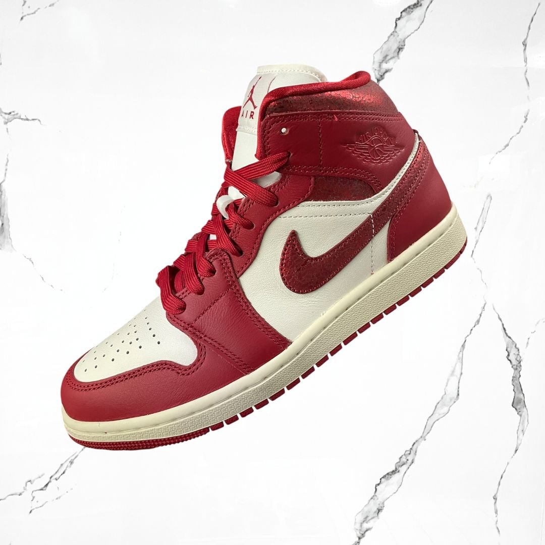 Jordan 1 Mid SE Red Cracked Leather (W) - Urban Utility