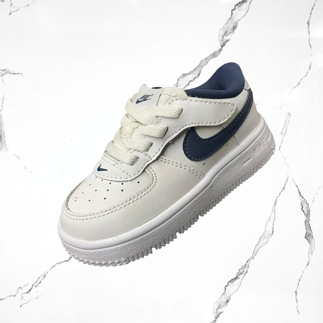 Nike Force 1 Low EasyOn White Football Grey Midnight Navy (I) (KIDS)