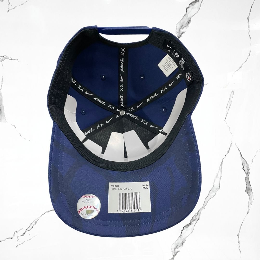 Kaws x Nike Club Structured AFRAME Los Angeles Dodgers Navy Blue cap - Urban Utility