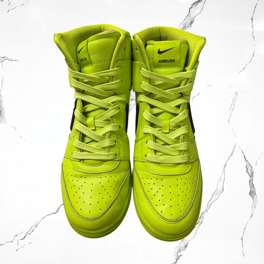 Nike Dunk High AMBUSH Flash Lime (De Uso)