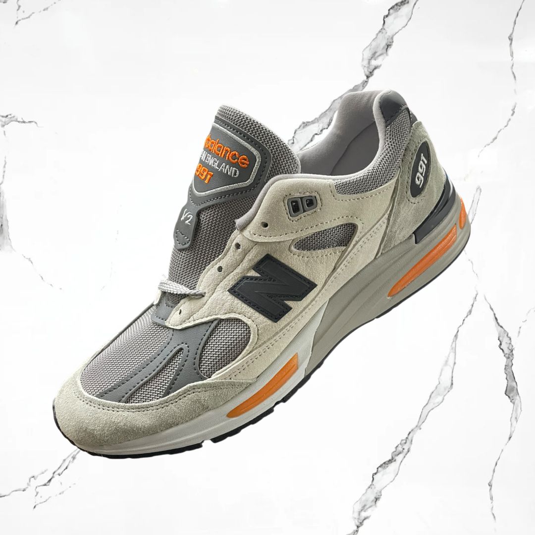 New Balance 991v2 MiUK Pelican Grey Orange - Urban Utility
