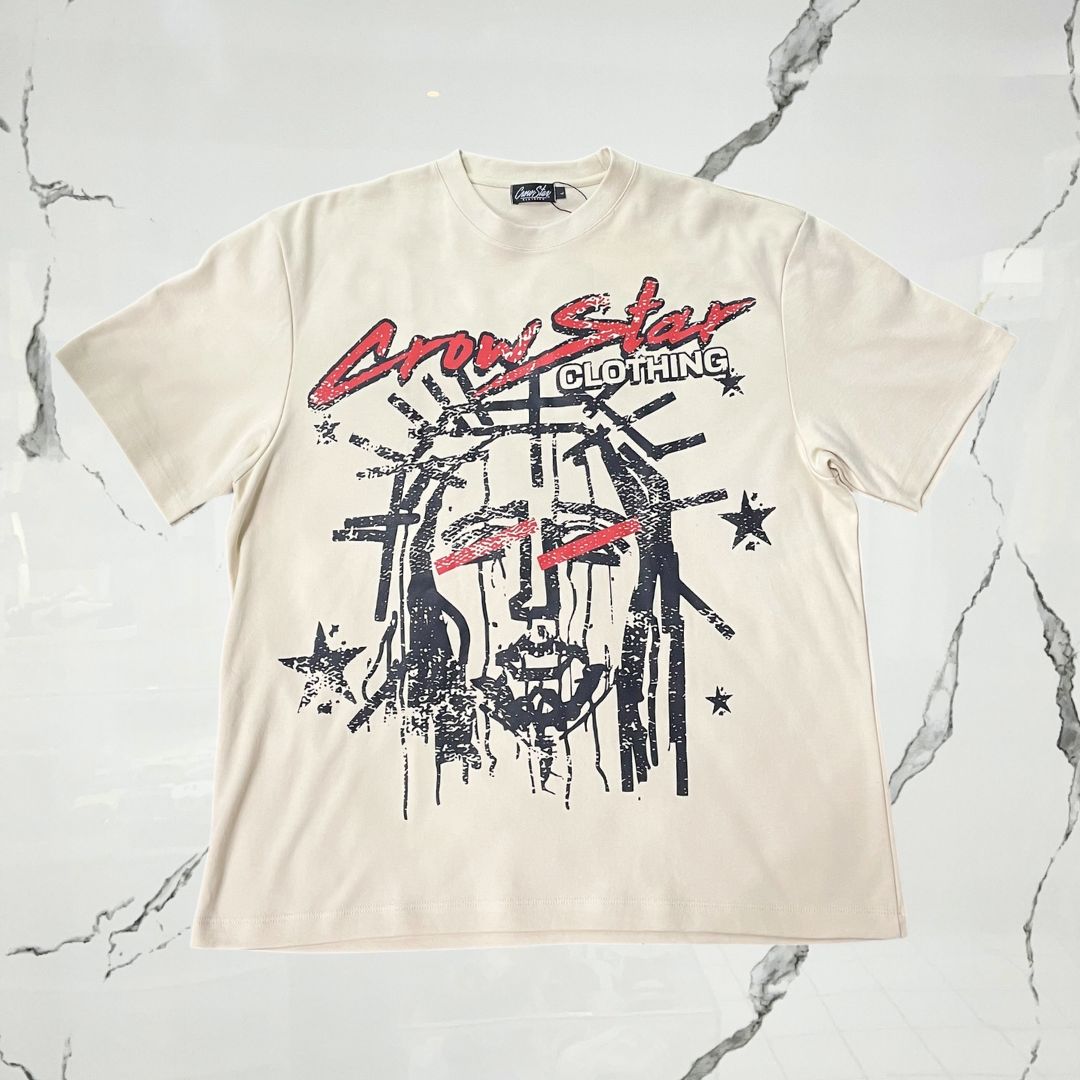 CrowStar Jesus Piece Tee Cream T-shirt - Urban Utility