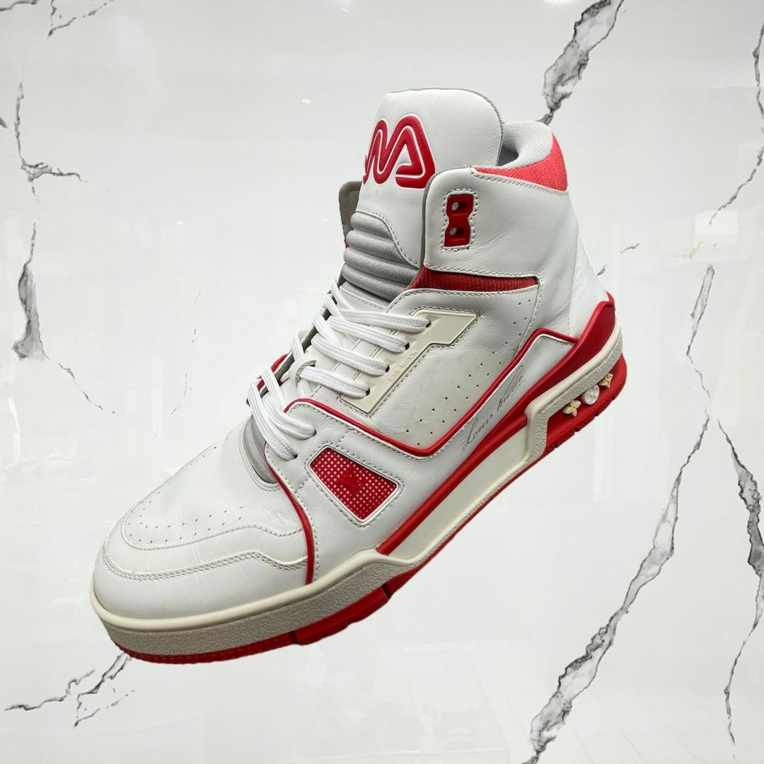 Louis Vuitton Trainer Mid White Red (De Uso) - Urban Utility