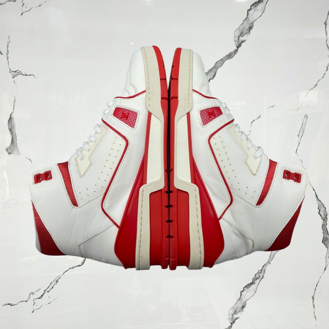 Louis Vuitton Trainer Mid White Red (De Uso) - Urban Utility