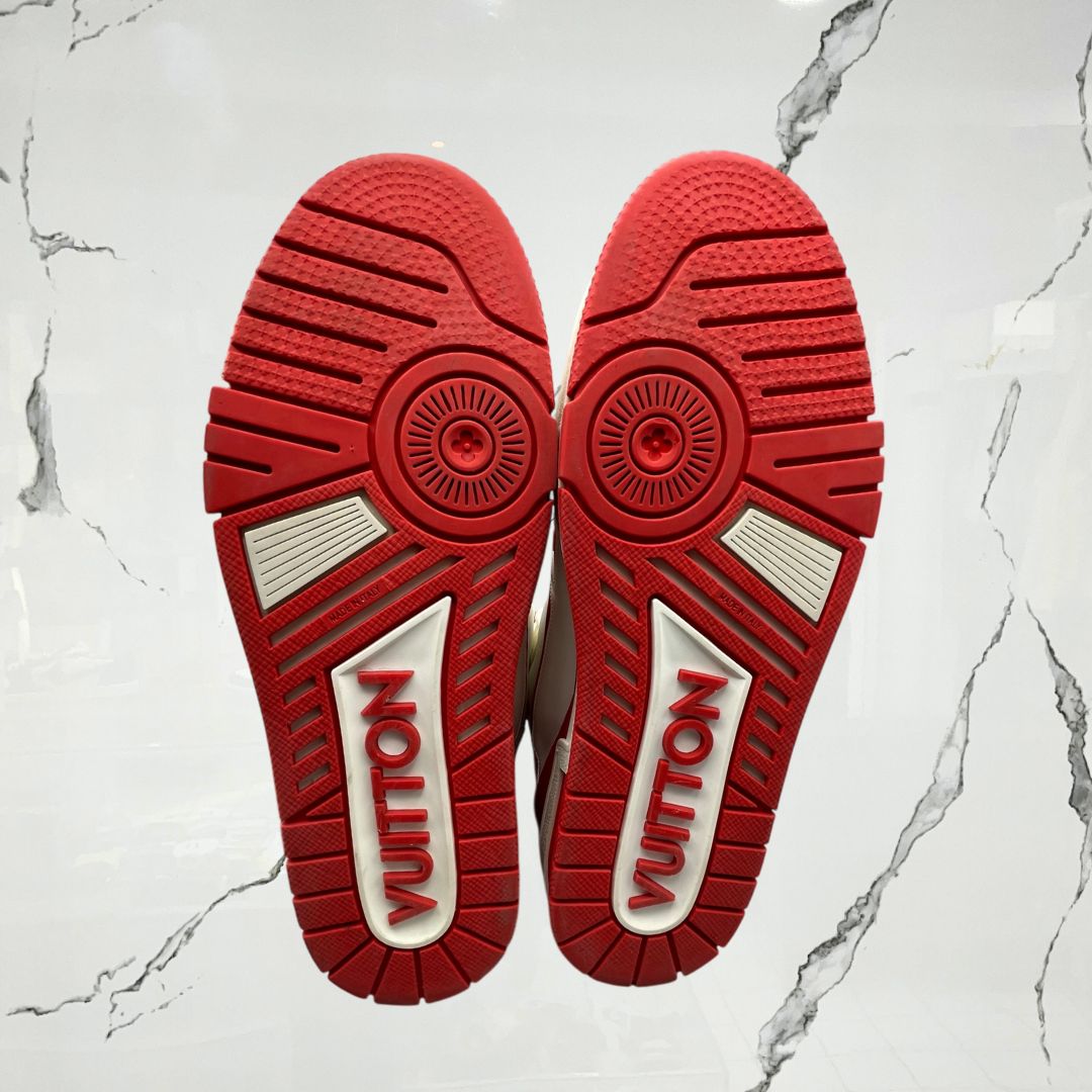 Louis Vuitton Trainer Mid White Red (De Uso) - Urban Utility