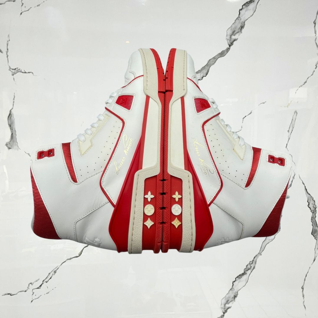 Louis Vuitton Trainer Mid White Red (De Uso) - Urban Utility