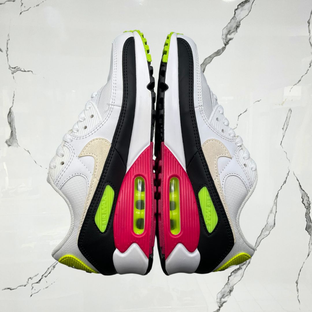 Air Max 90 White Volt Rush Pink (De Uso) - Urban Utility