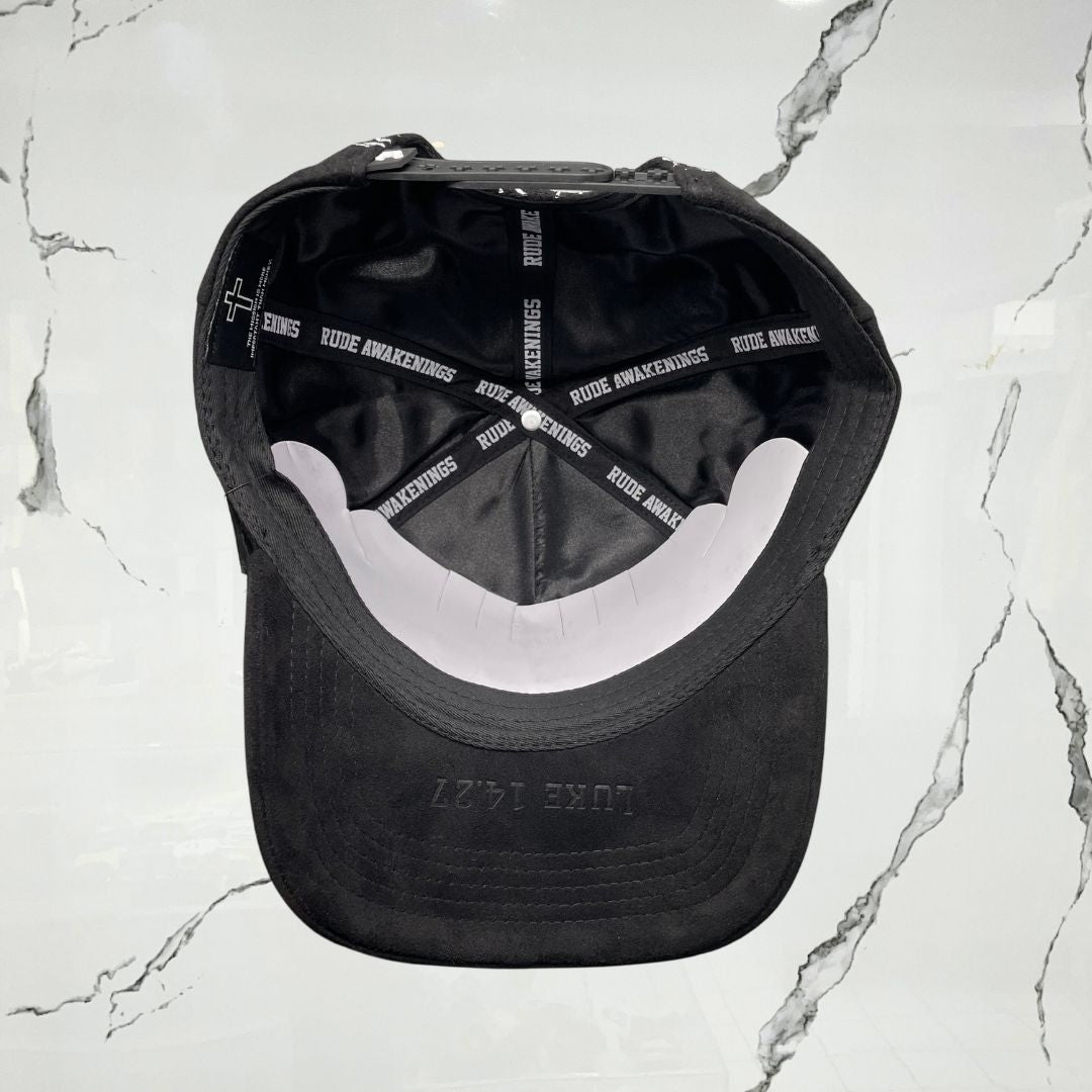Rude Awakenings LALALA Black Gamuza Cap