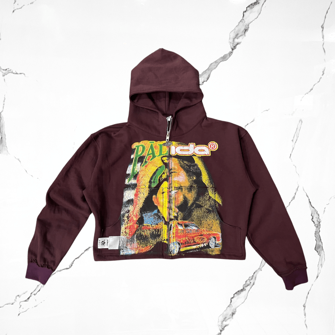 Palida Che Maria Felix Wine Zip Up Hoodie - Urban Utility