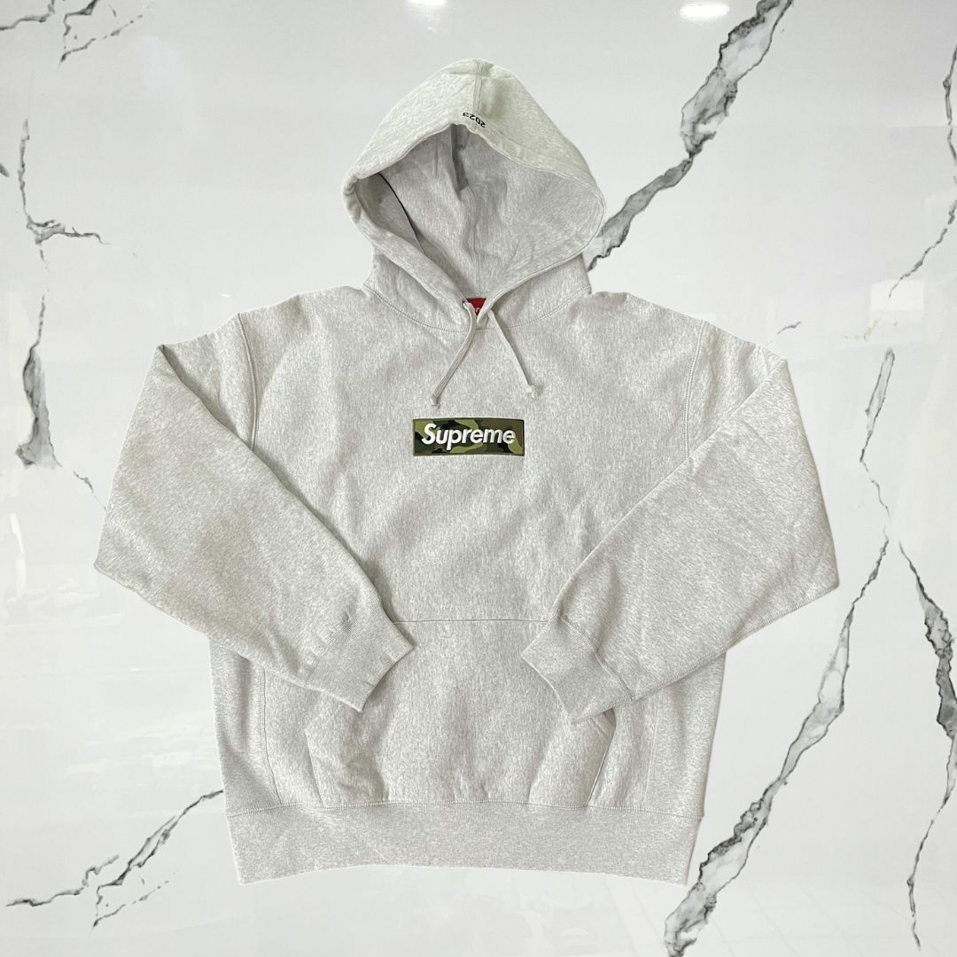 Supreme Box Logo Camo Ash Grey Hoodie - Urban Utility