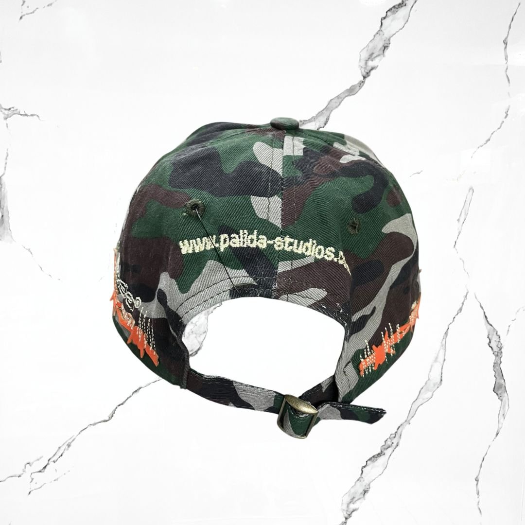 Palida Dad Hat Parche Orange Camo Grey Cap - Urban Utility