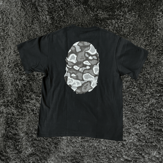 Bape Dot Camo Big Ape Head Black Grey T-Shirt - Urban Utility