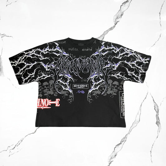 Death Note x Civilregime Rem Black Purple Boxy Fit T-Shirt - Urban Utility