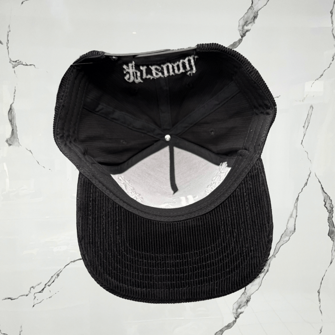 Prevail Crystal LA Cross - Black Corduroy Cap - Urban Utility