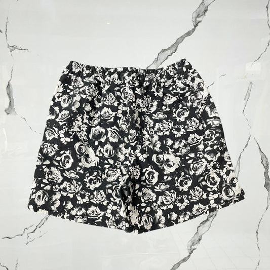 CrowStar Black White Flower Short - Urban Utility