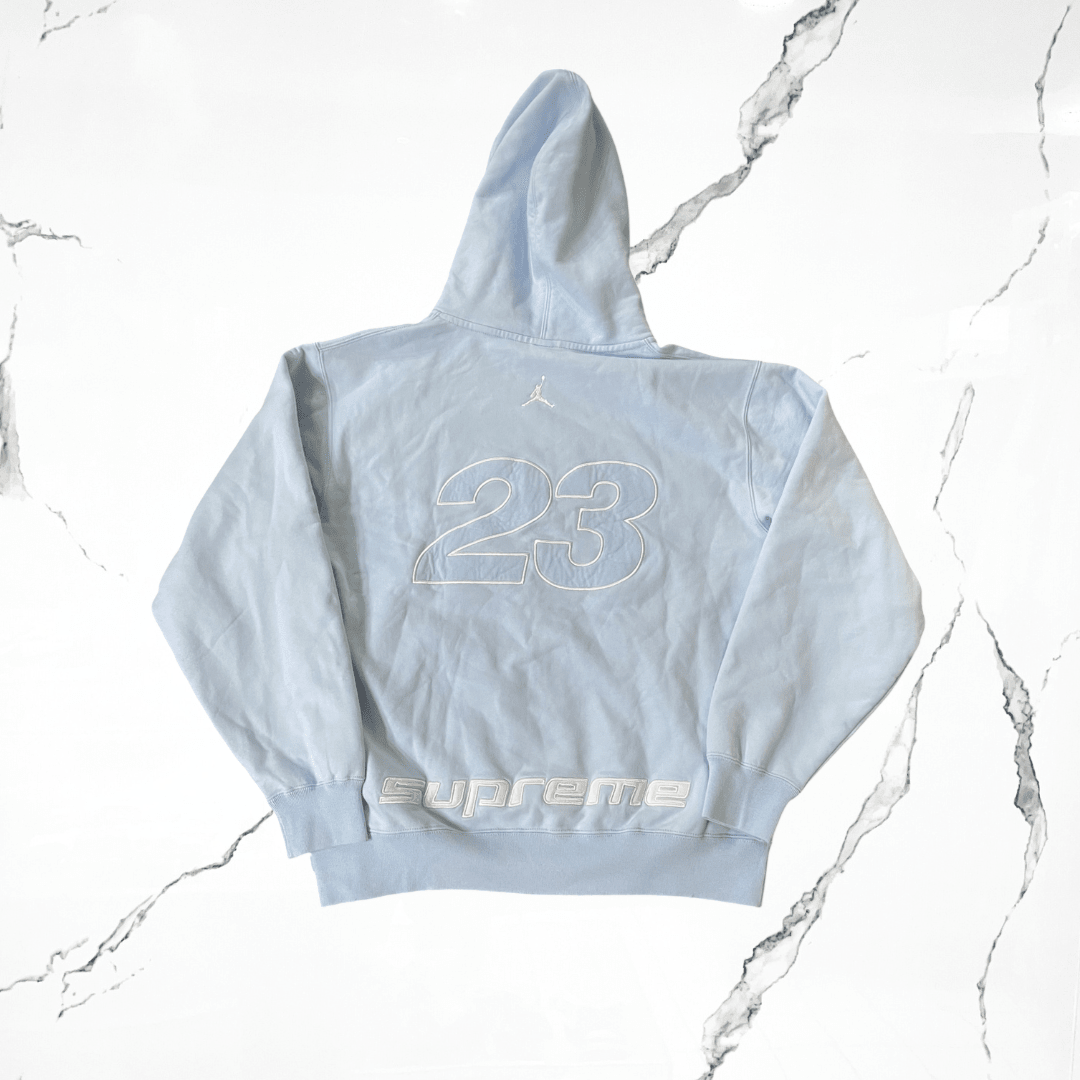 Supreme x Jordan Light Blue Hoodie Sweatshirt - Urban Utility