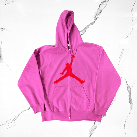 Supreme x Jordan Pink Red Hoodie Sweatshirt - Urban Utility