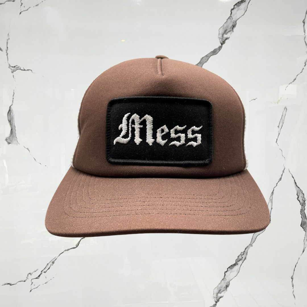 Supreme Mess Mesh Back 5 Panel Brown Cap - Urban Utility