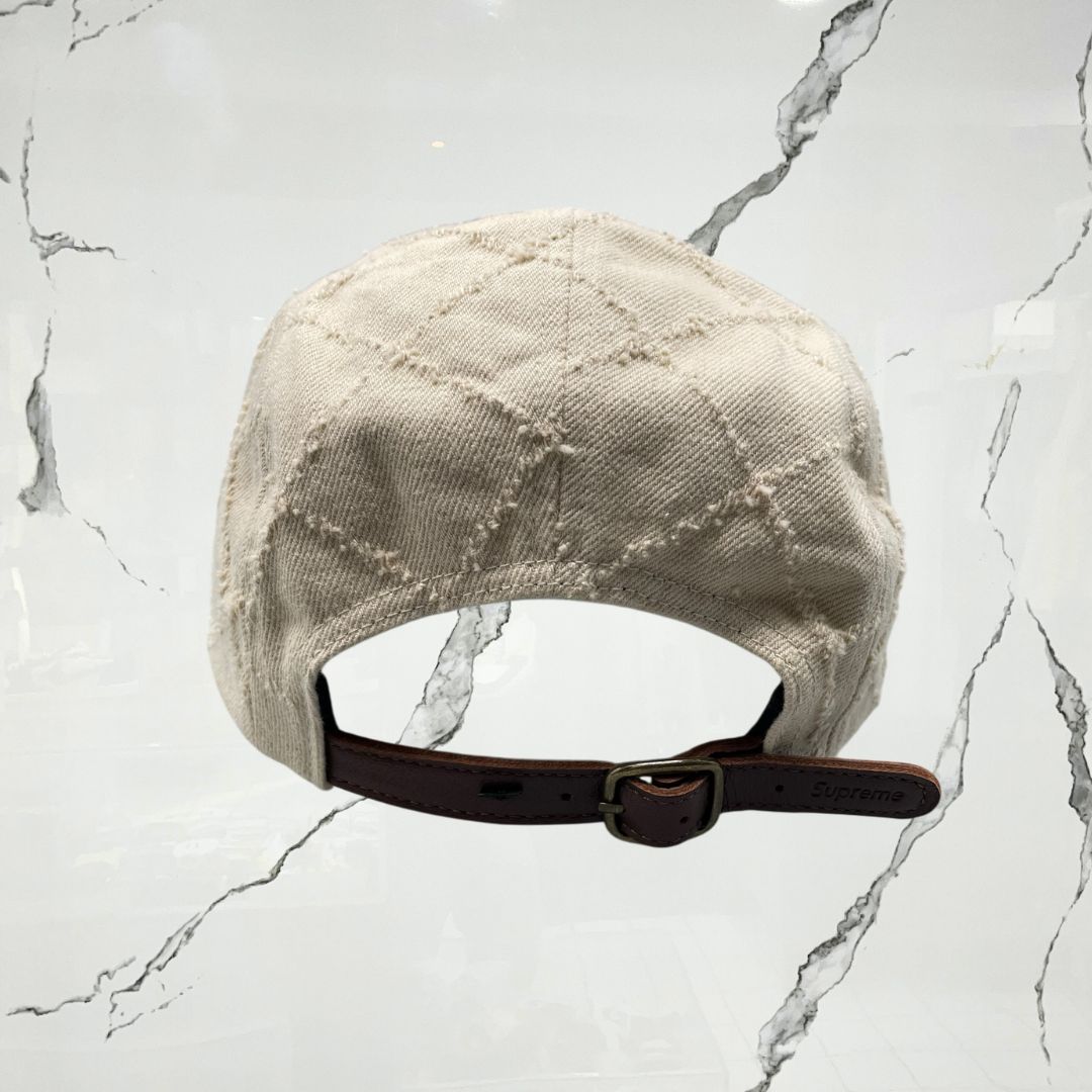 Supreme Punched Denim Camp Dyed Beige Cap - Urban Utility