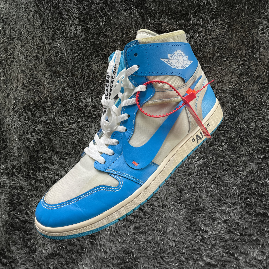 Jordan 1 High Off White University Blue De Uso