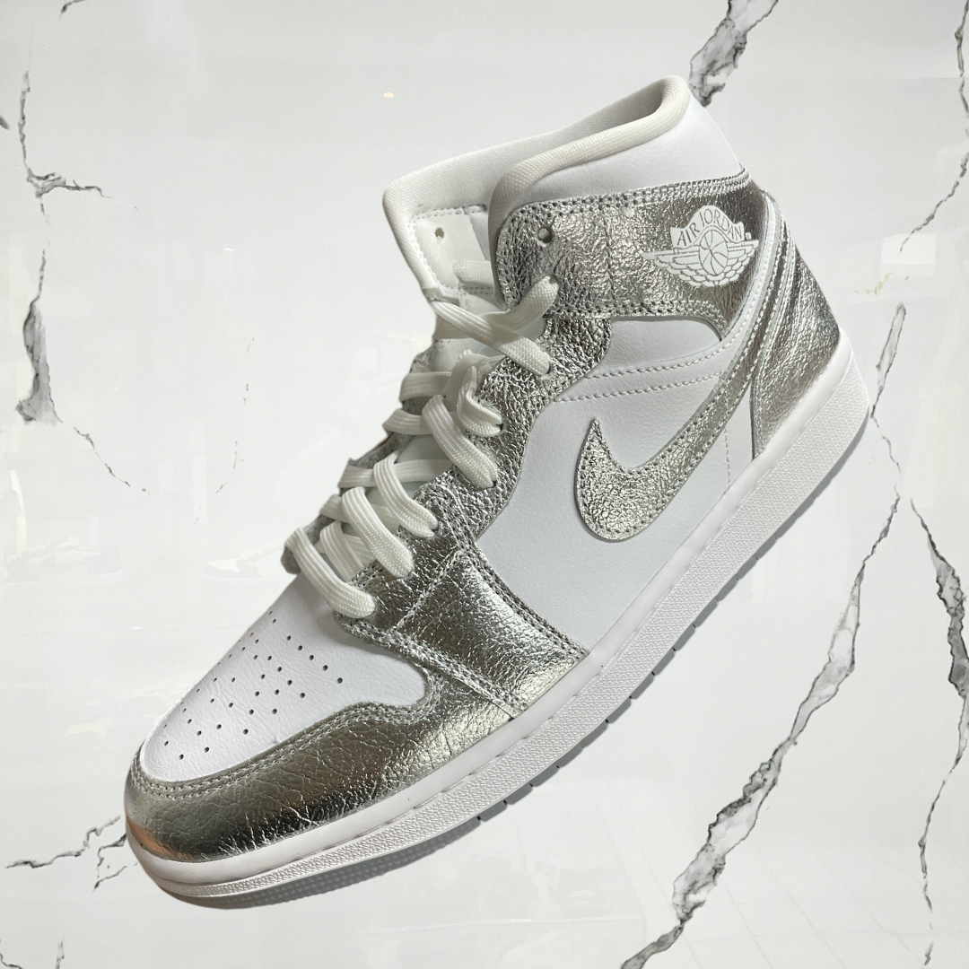 Jordan 1 Mid Metallic Silver