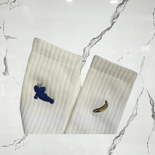Kaws x Warhol Banana Cream Socks - Urban Utility
