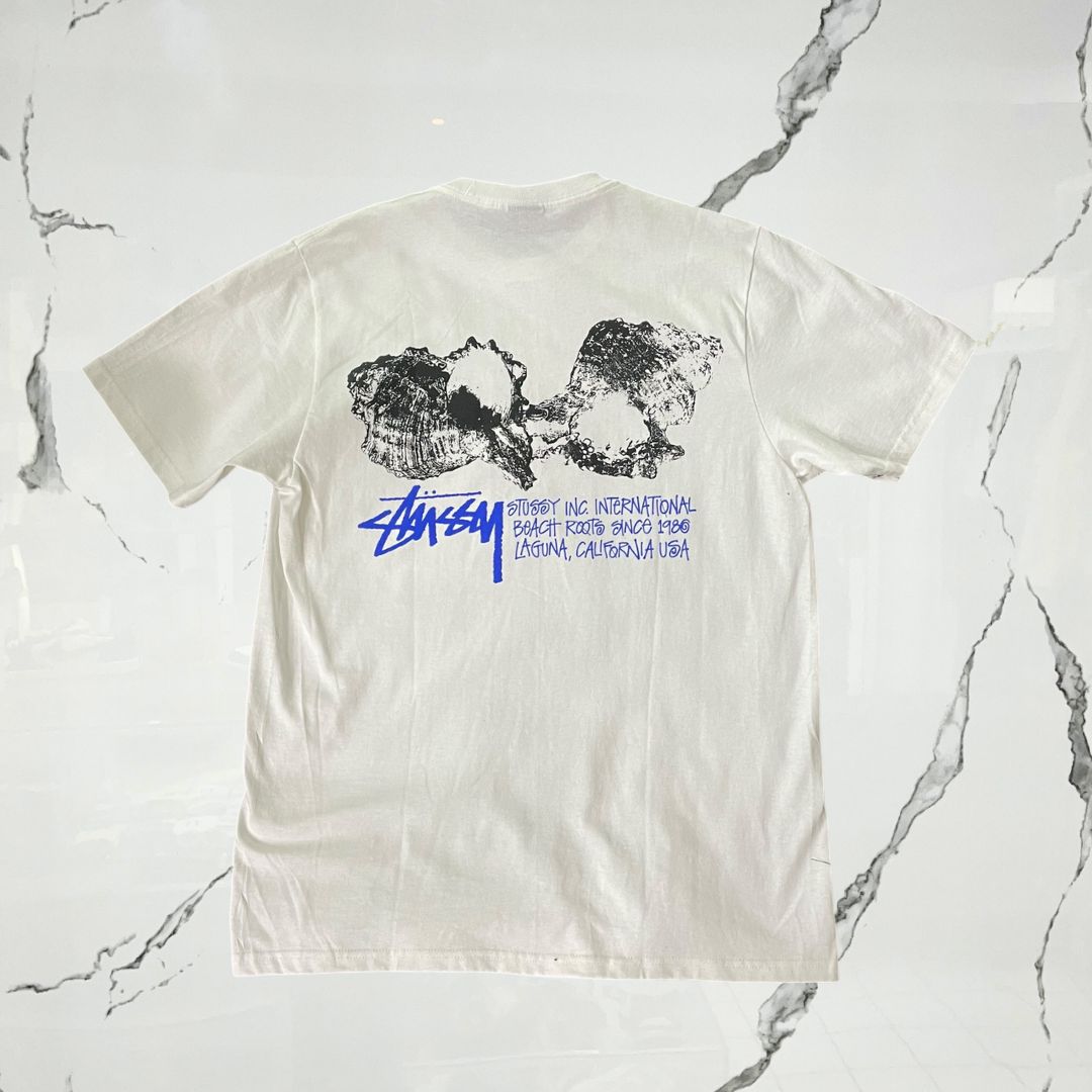 Stussy Shells White T-shirt - Urban Utility