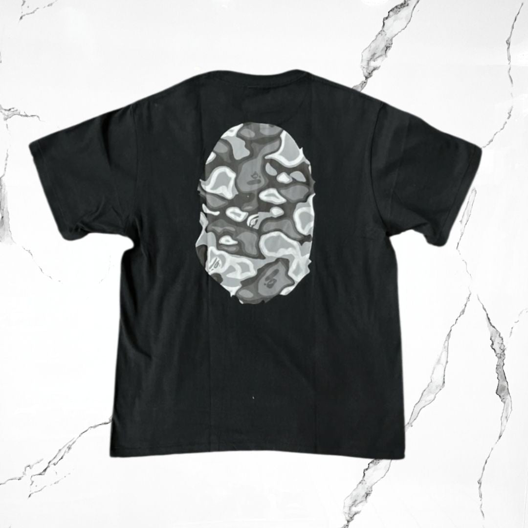 Bape Dot Camo Big Ape Head Black Grey T-Shirt - Urban Utility